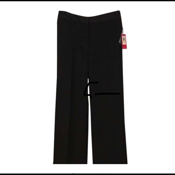 Vince Camuto Flared Rich Black Slacks - Picture 1 of 6